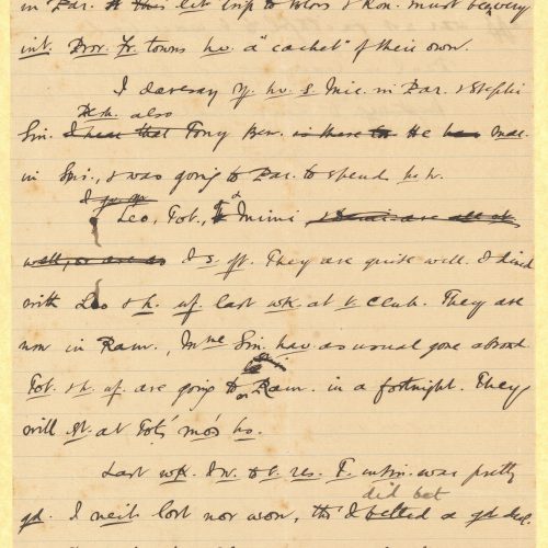 Handwritten draft letter to a recipient addressed as "Peri" (most probably Pericles Anastasiadis), who is in Paris, on both s
