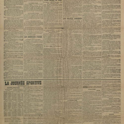 Επτά φύλλα της παριζιάνικης εφημερίδας *Le Matin* και πέντε φύλλα της επ�