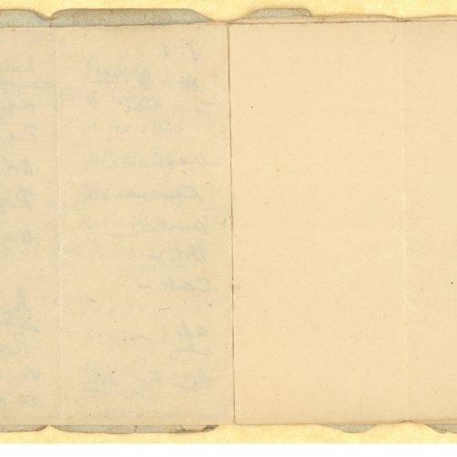 Χειρόγραφες σημειώσεις του Καβάφη σε κάρτα του περιοδικού *Παναιγ�