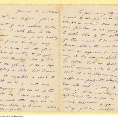 Χειρόγραφη επιστολή του Μικέ Ράλλη προς τον Καβάφη, γραμμένη σε δύο �