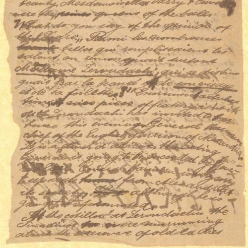 Handwritten letter by Stephen Schilizzi to Cavafy on all sides of a bifolio and of a small-size loose sheet. It is a reply to