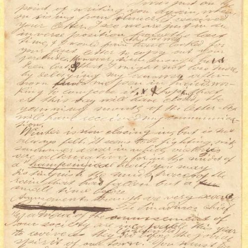 Χειρόγραφη επιστολή του Stephen Schilizzi [Στέφανου Σκυλίτση] και του M. Ralli [Μ