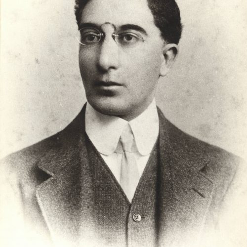 Five modern reprints from photographs of Aristeidis Cavafy, C. P. Cavafy (the original is dated to circa 1911) and Charikleia