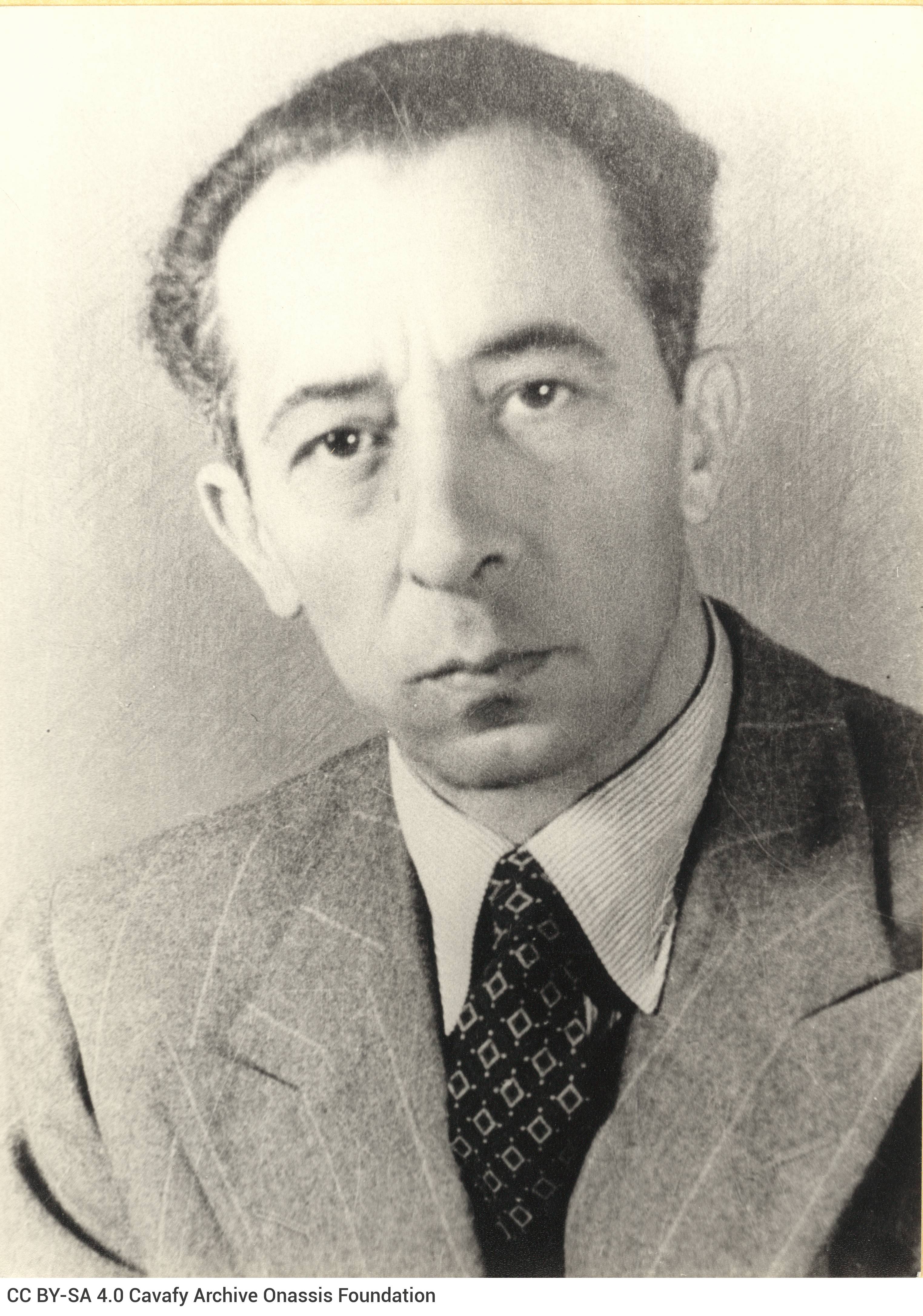 Photograph of Alekos Singopoulo at middle age.